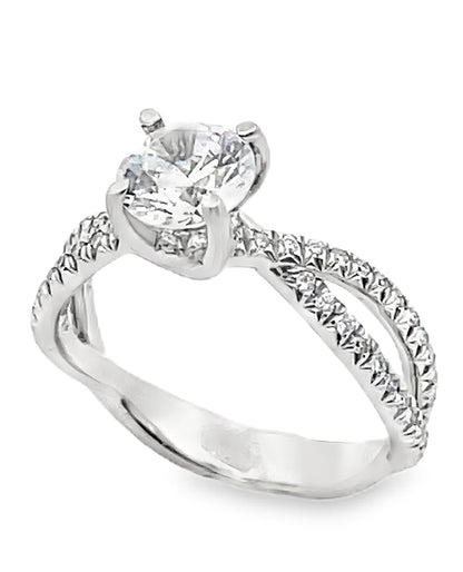 Designs By Vatche Pave Twist Engagement Ring #1029