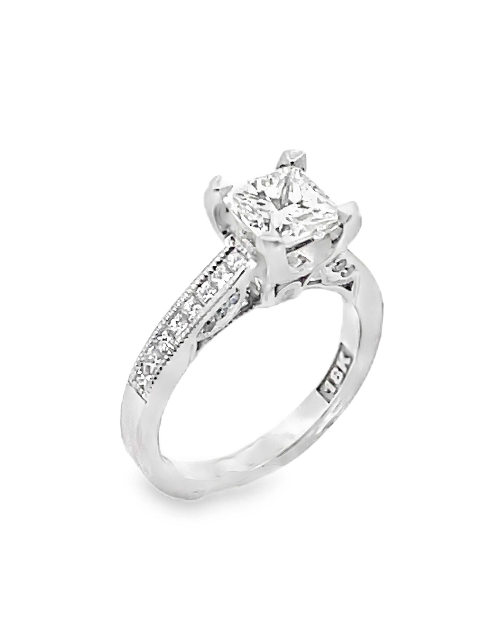 Tacori 2576PR5.5 Engagement Ring - Princess Cut 1.01 ct Center