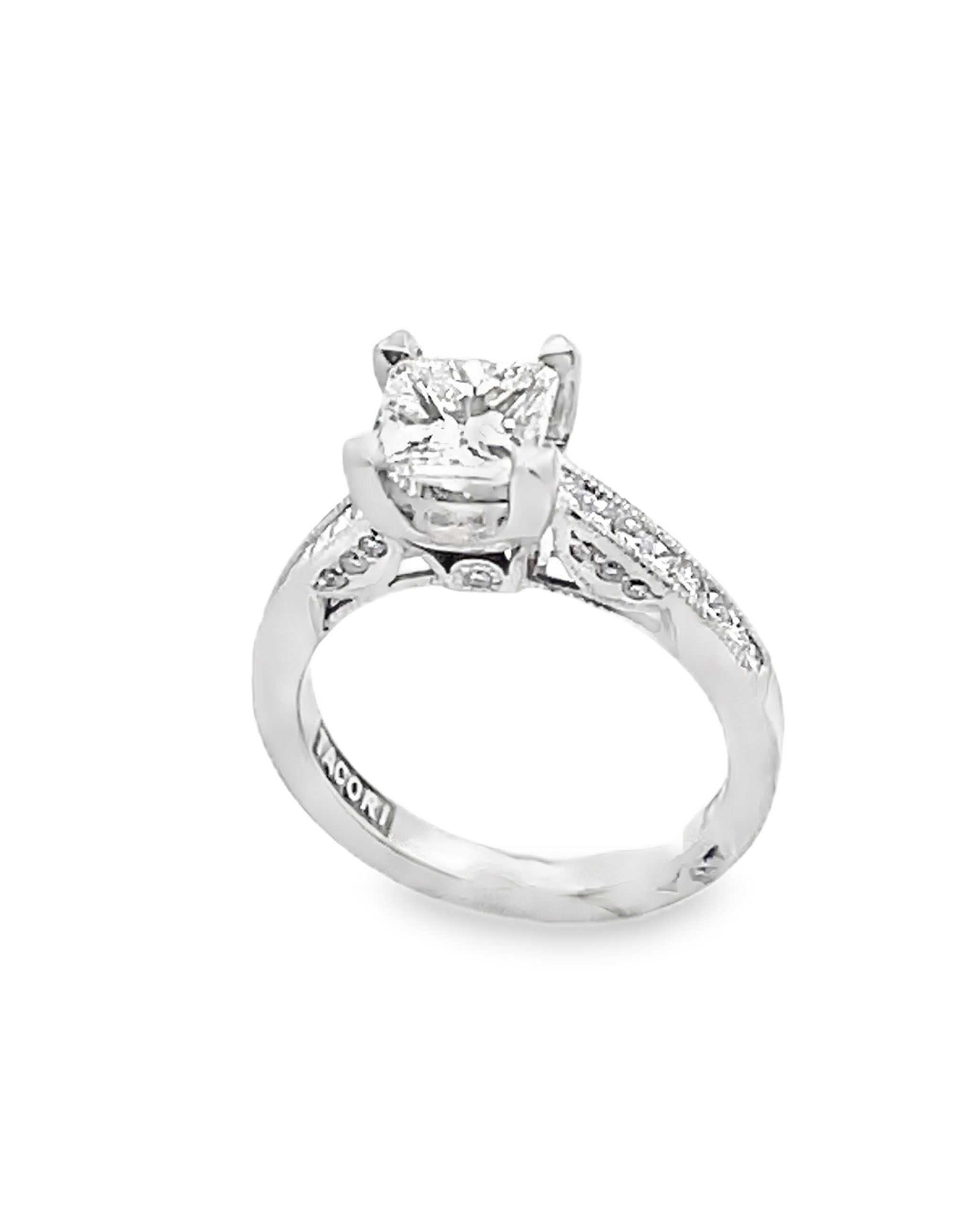 Tacori 2576PR5.5 Engagement Ring - Princess Cut 1.01 ct Center
