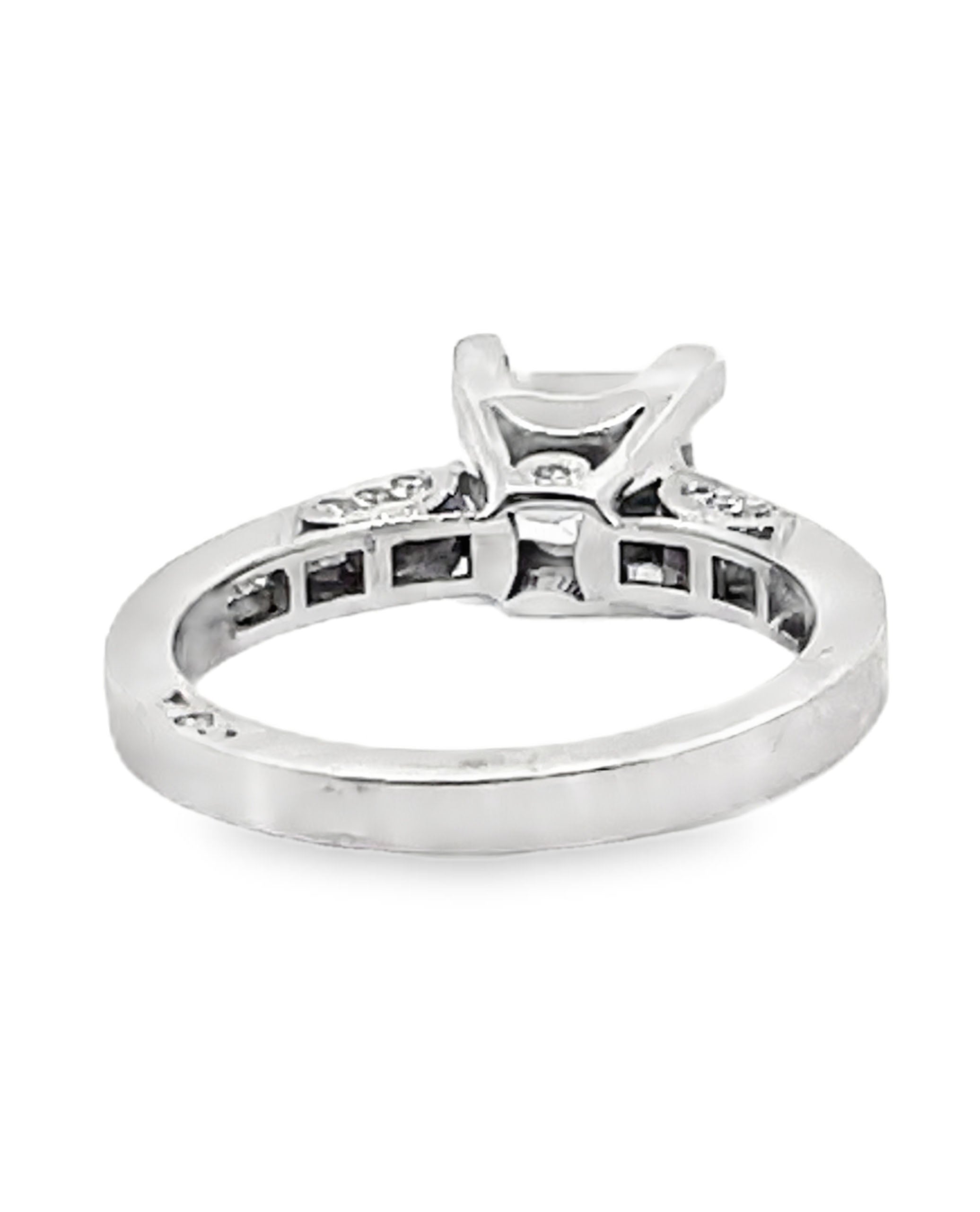 Tacori 2576PR5.5 Engagement Ring with EGL Certified 1.01 Carat Princess Cut Center Diamond