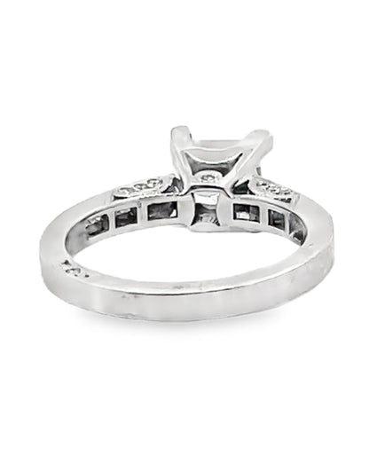 Tacori 2576PR5.5 Engagement Ring with EGL Certified 1.01 Carat Princess Cut Center Diamond