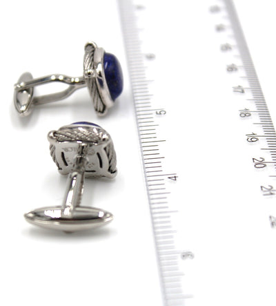 Alor Men's Stainless Steel Cufflinks with Lapis