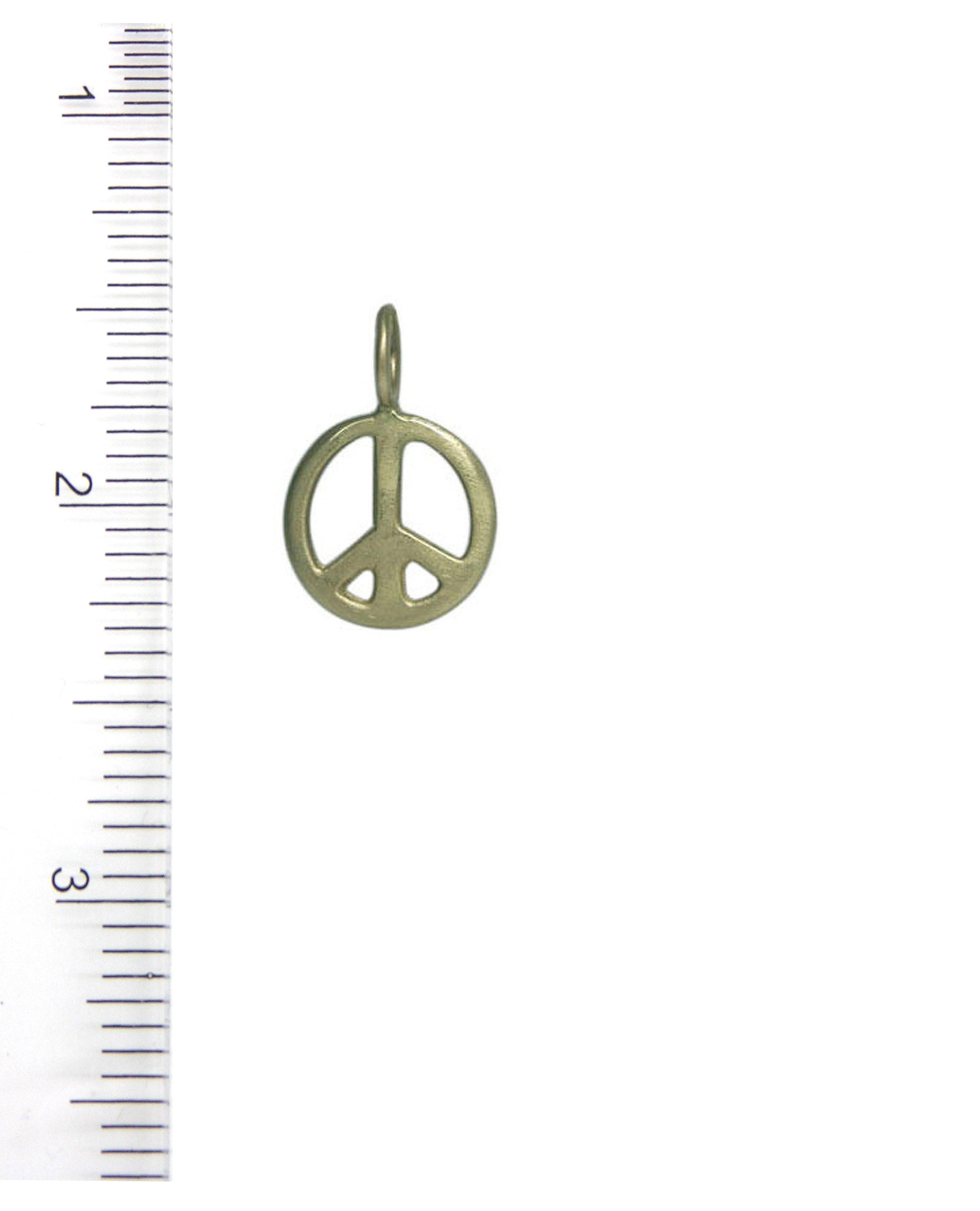 Heather B. Moore 100044 14K Green Gold Peace Sign Charm