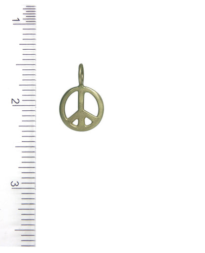Heather B. Moore 100044 14K Green Gold Peace Sign Charm