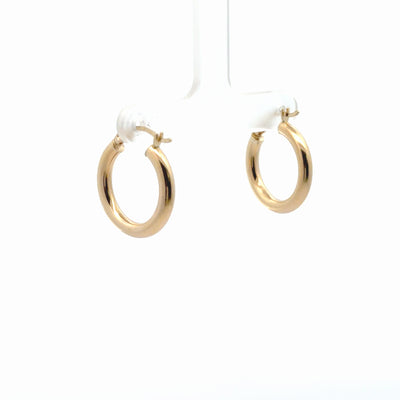 14K yellow gold hoop earrings - 1.90 grams