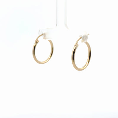 14K yellow gold hoop earrings - 1.50 grams