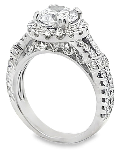 Kirk Kara K194R75R 18K White Gold Diamond Engagement Ring