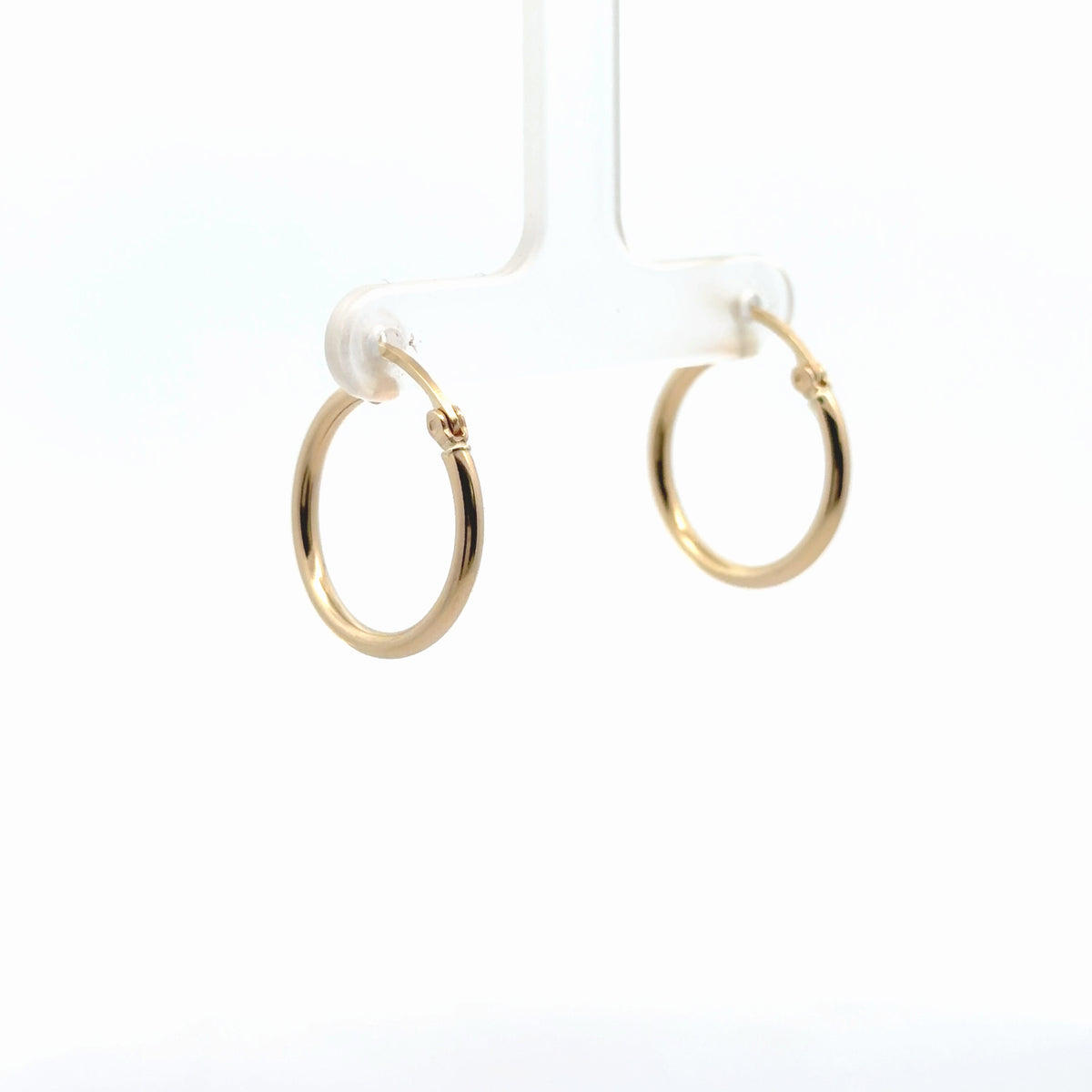 14K yellow gold hoop earrings - 1.50 grams