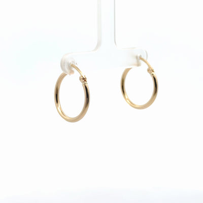 14K yellow gold hoop earrings - 1.50 grams