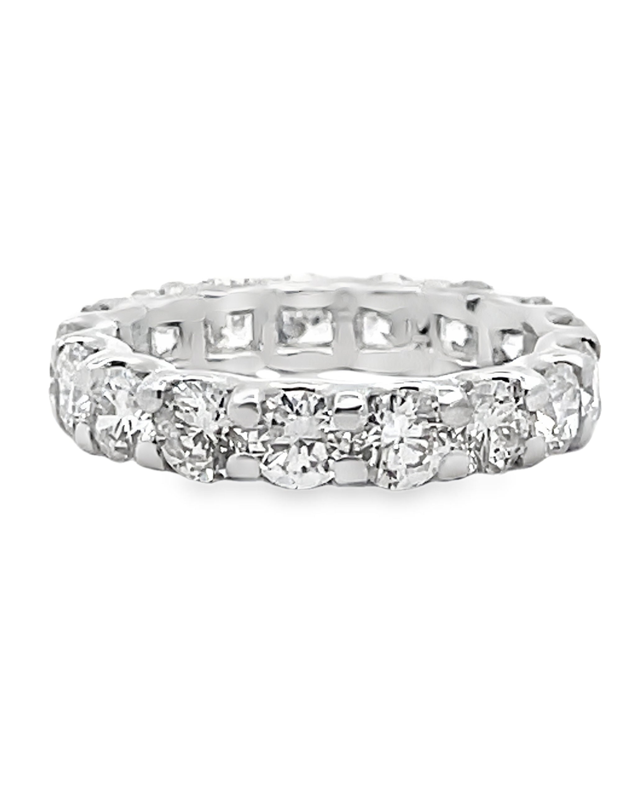 14K White Gold Eternity Band with Lab Grown Diamonds
