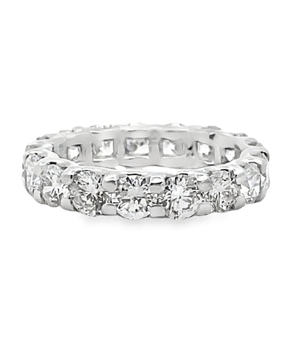 14K White Gold Eternity Band with Lab Grown Diamonds
