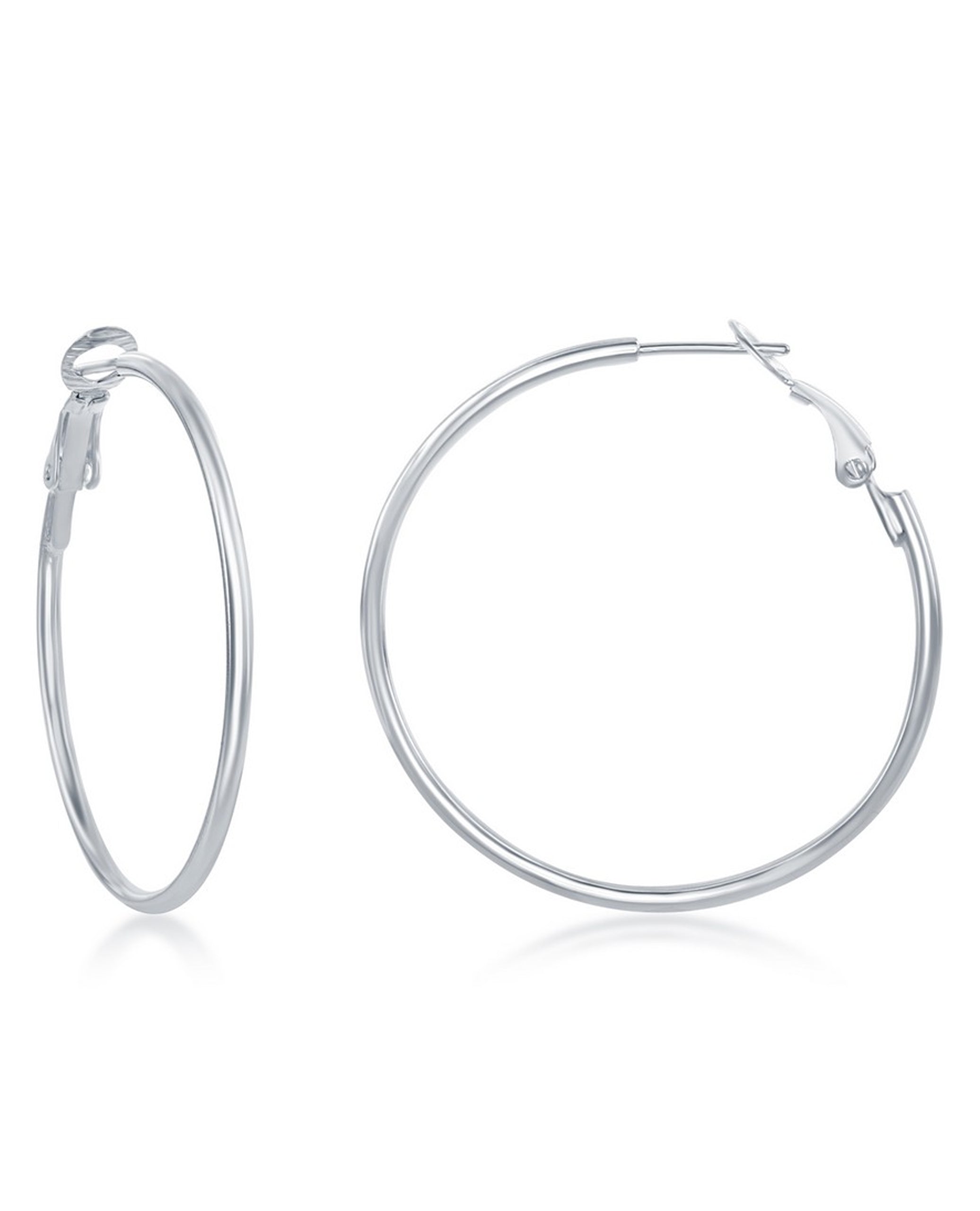 Sterling Silver Large Hoop Earrings