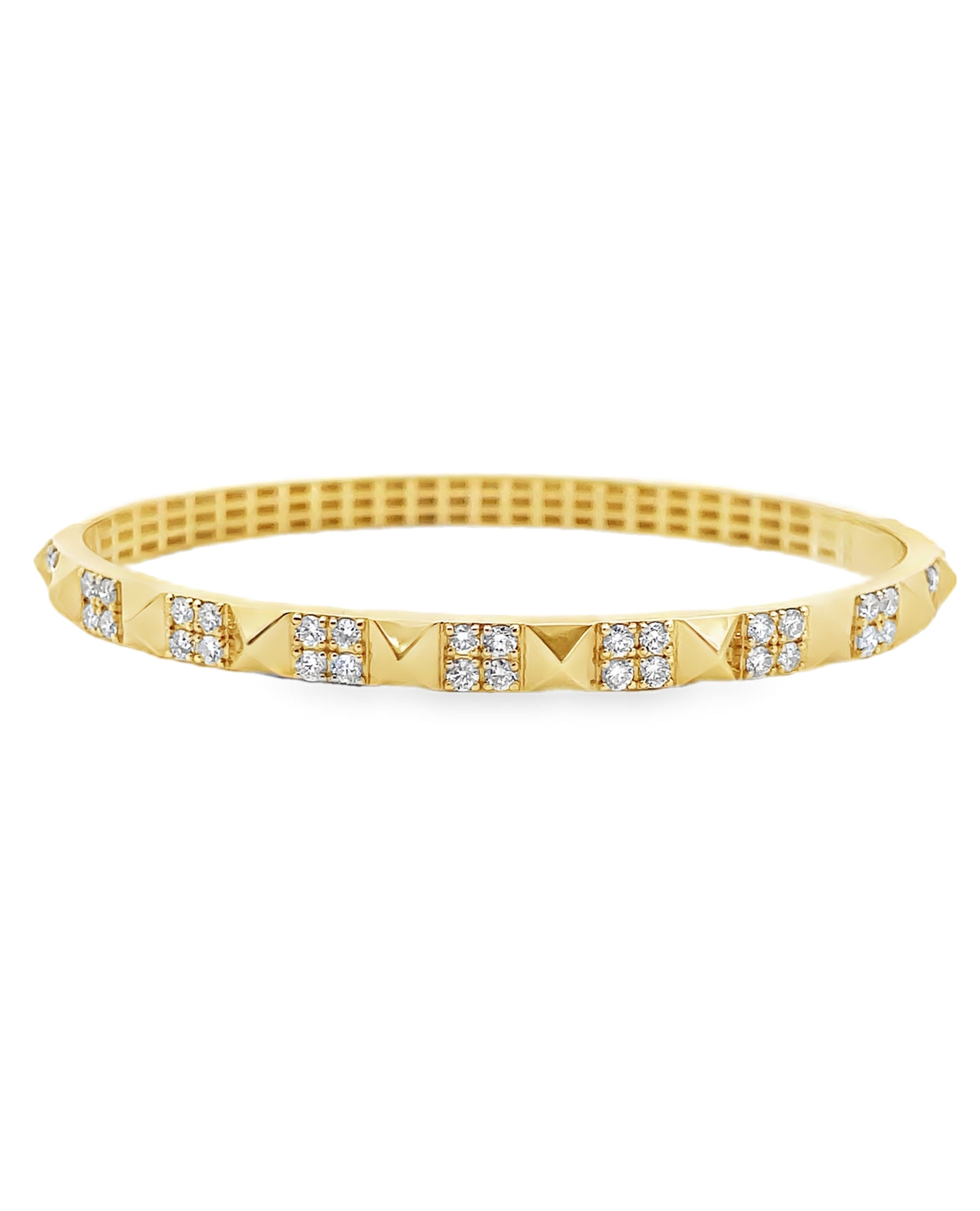 14K Yellow Gold Diamond Bangle Bracelet
