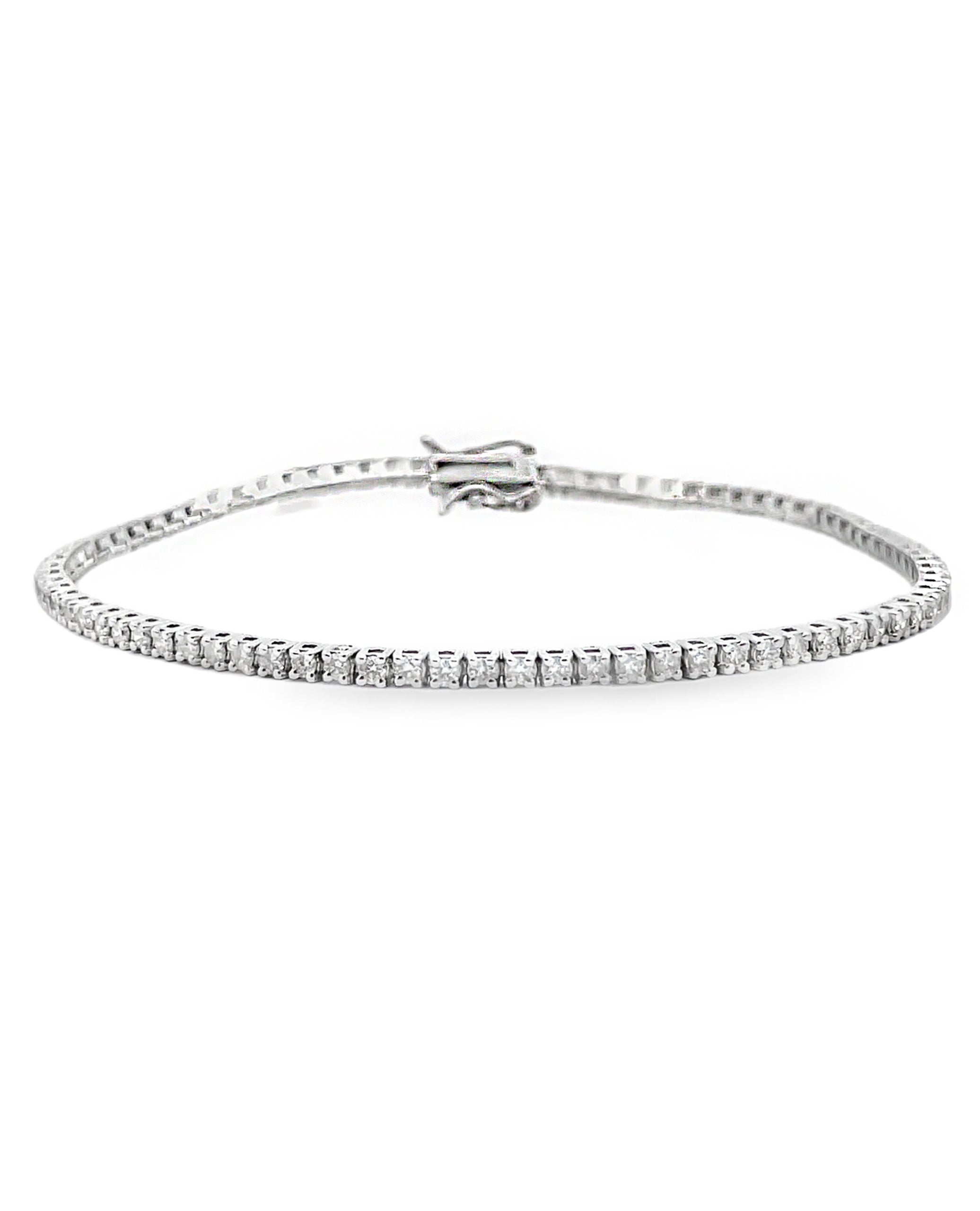 14K White Gold Tennis Bracelet