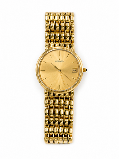 Pre-Owned Vintage Movado 14K Yellow Gold Watch, Round Dial, Quartz Movement
