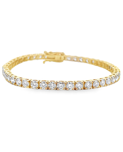 14K Yellow Gold Lab Grown Diamond Tennis Bracelet