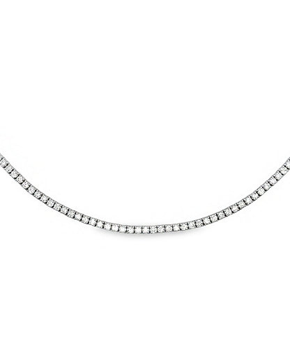 14K White Gold 16 inch Diamond Tennis Necklace