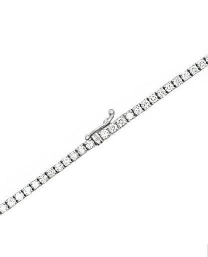14K White Gold 16 inch Diamond Tennis Necklace