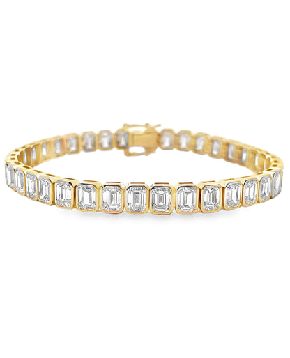 14K Yellow Gold Lab Grown Diamond Tennis Bracelet