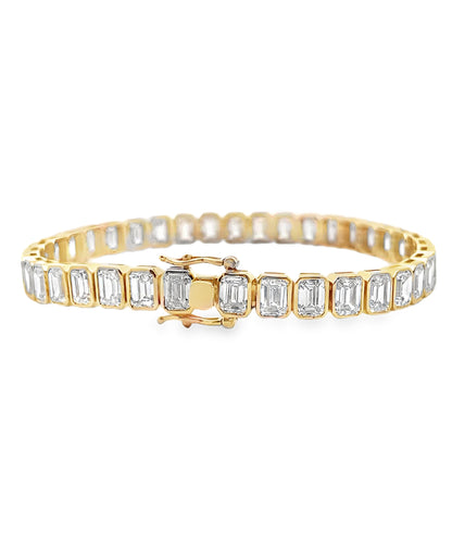 14K Yellow Gold Lab Grown Diamond Tennis Bracelet