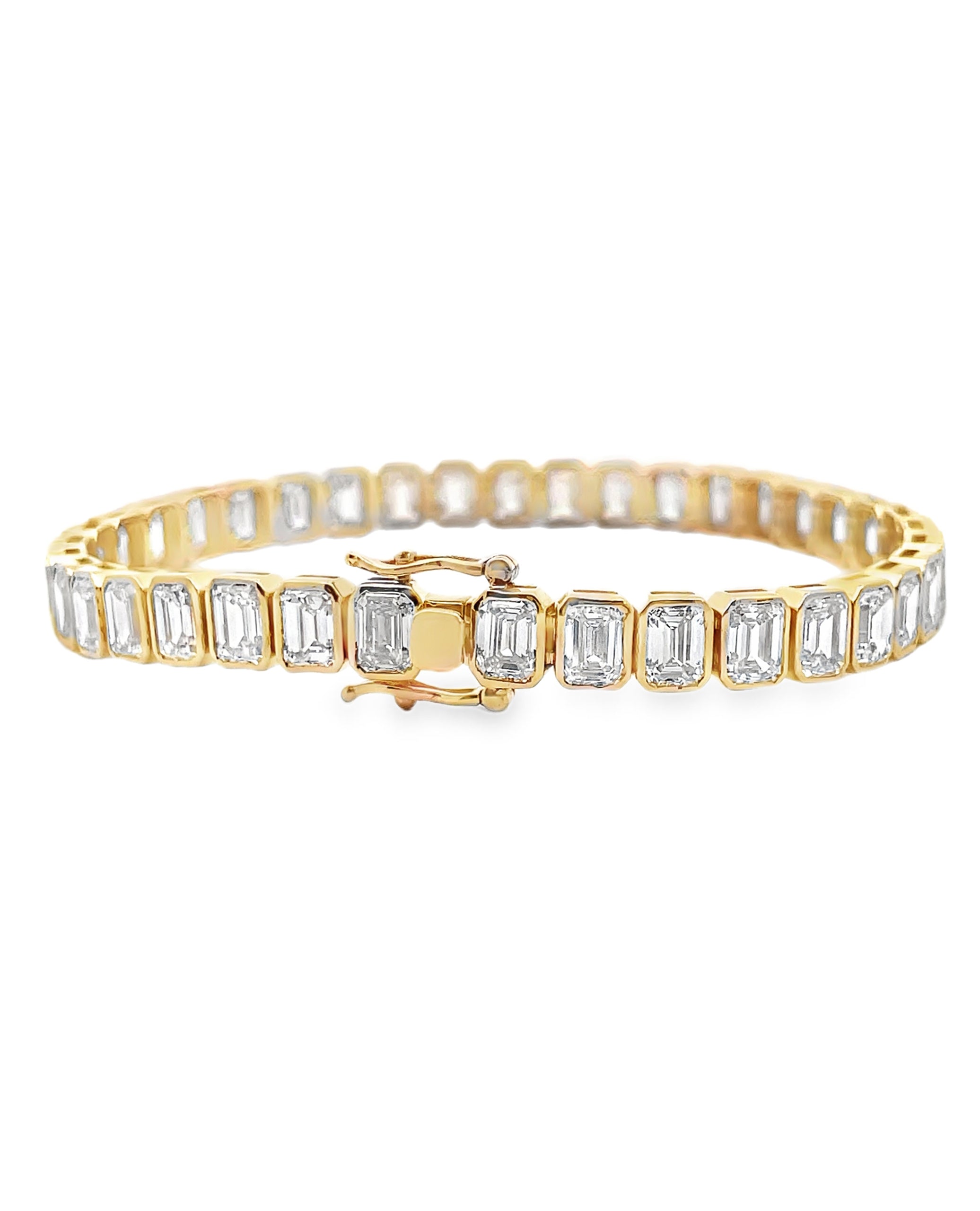 14K Yellow Gold Lab Grown Diamond Tennis Bracelet