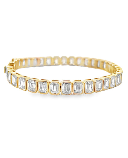 14K Yellow Gold Lab Grown Diamond Tennis Bracelet