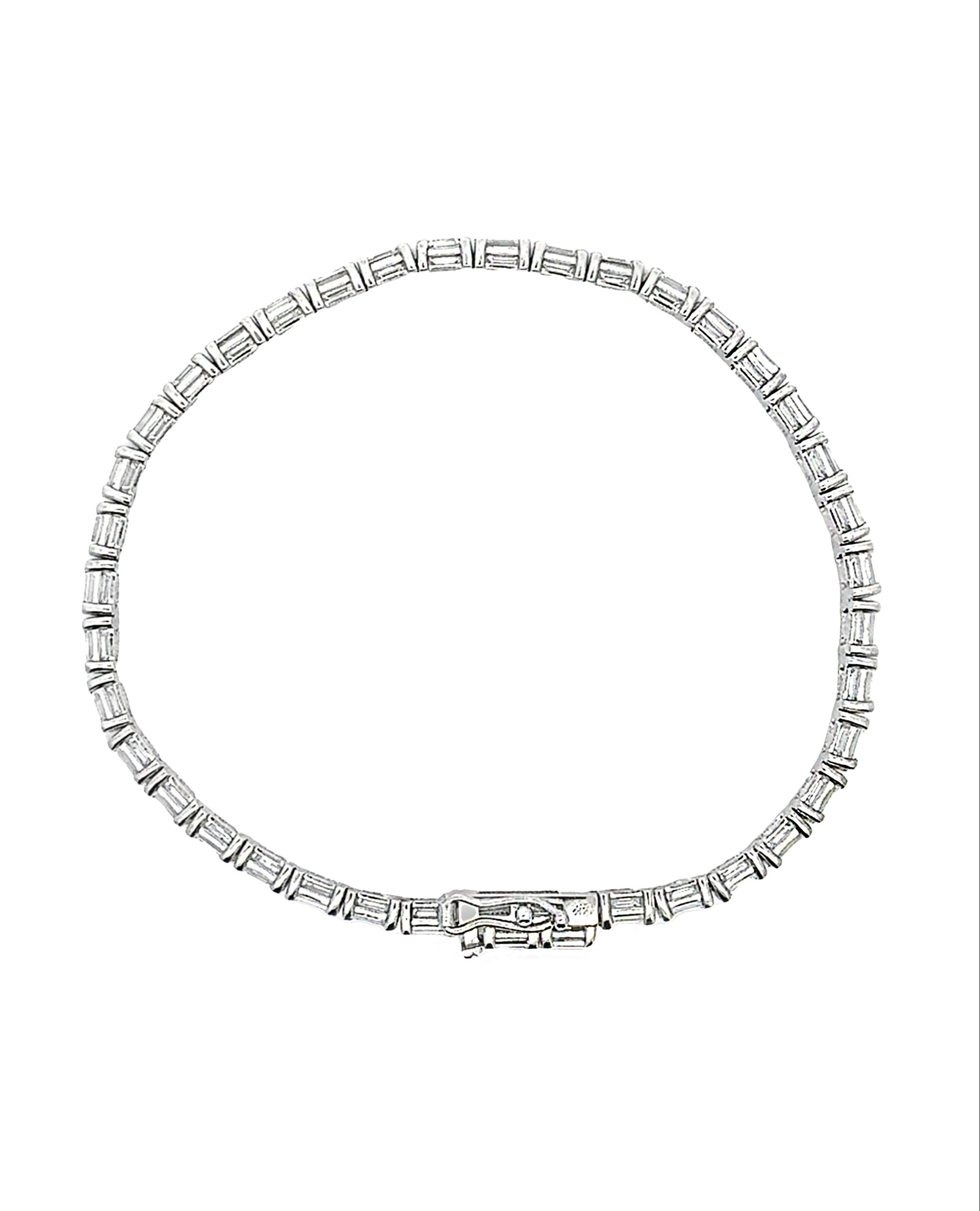 14K White Gold Diamond Bracelet