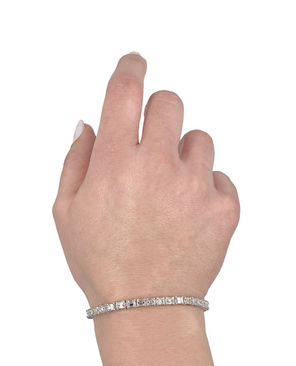 14K White Gold Diamond Bracelet