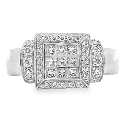 18K White Gold Ring with Diamonds 1.48 Carats