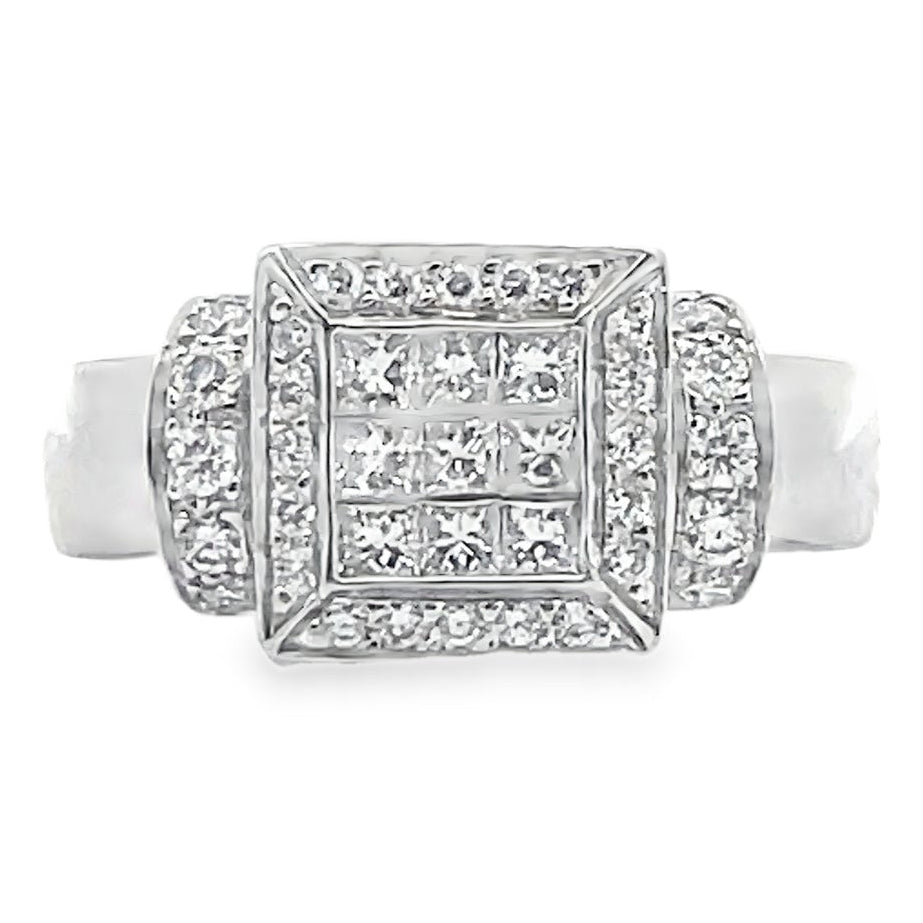 18K White Gold Ring with Diamonds 1.48 Carats