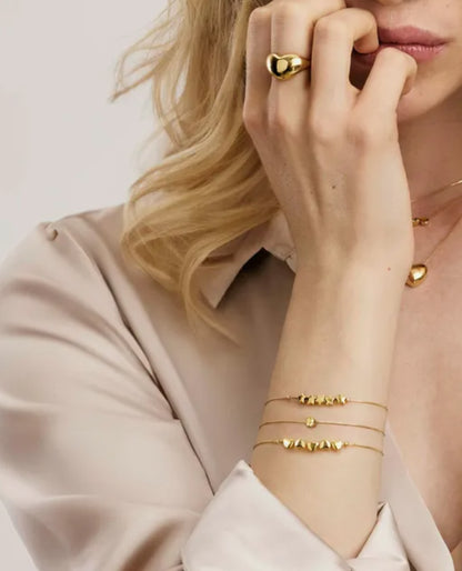 Nomination 241303/006 Armonica Bracelet 5 Heart Gold Plating