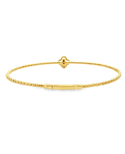 14K Yellow Gold Single Station Quatrefoil Bracelet