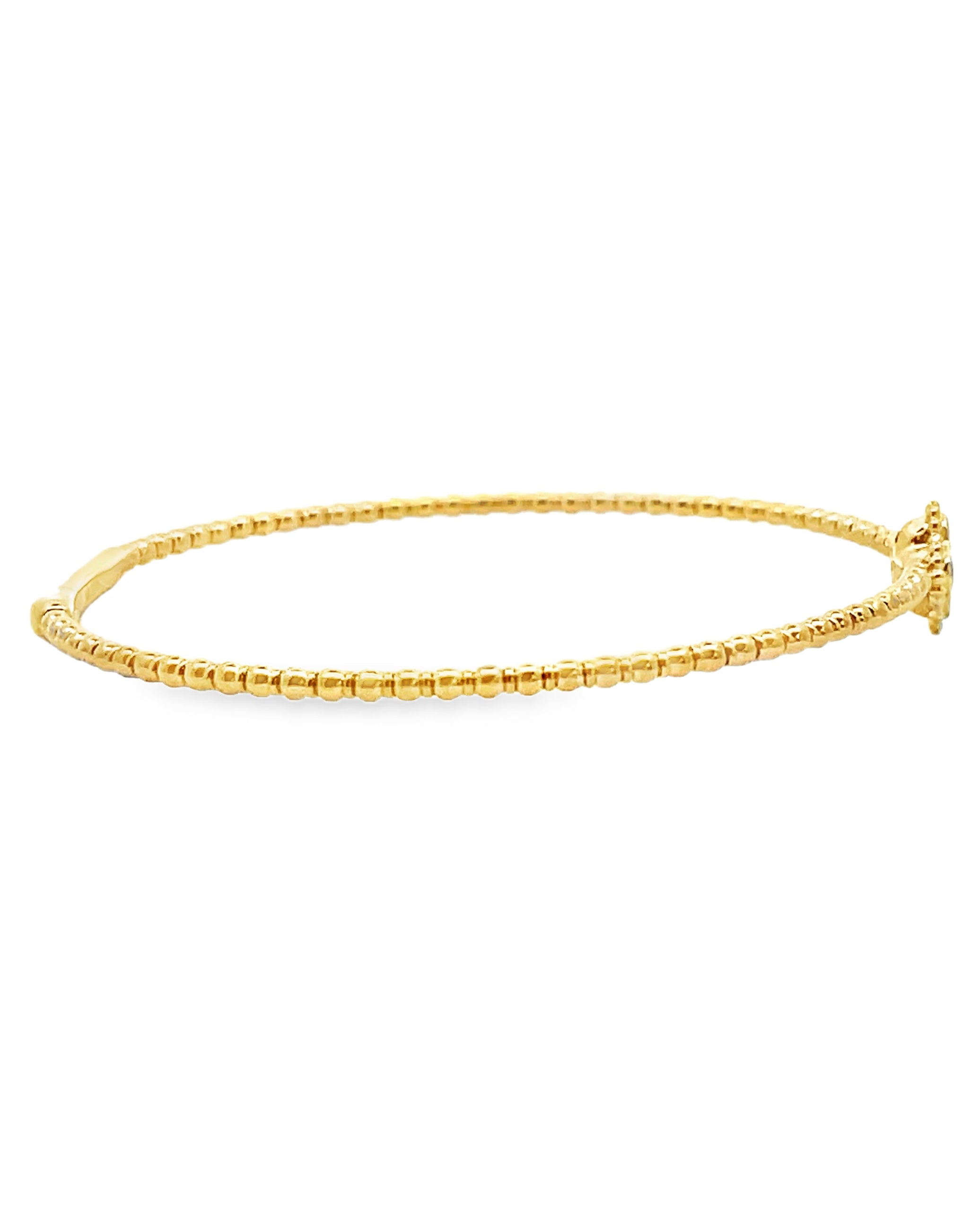 14K Yellow Gold Single Station Quatrefoil Bracelet