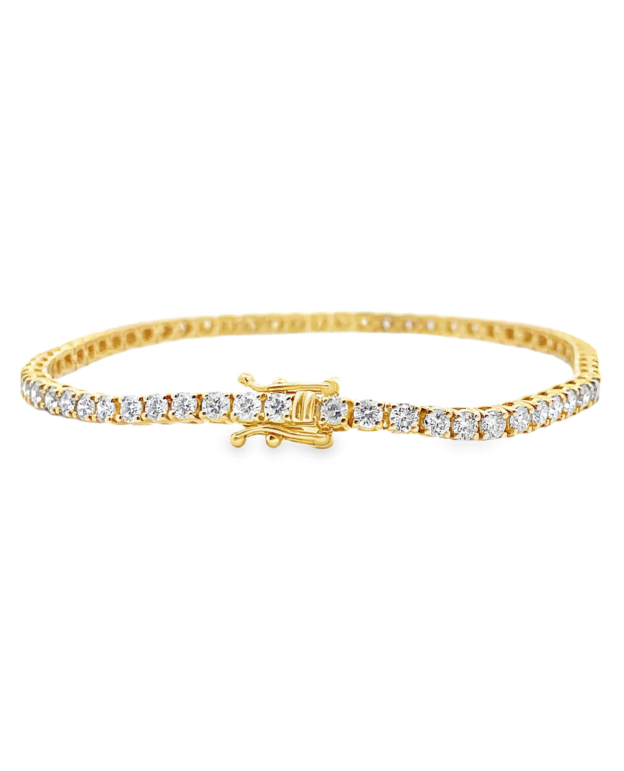 14K Yellow Gold Tennis Bracelet