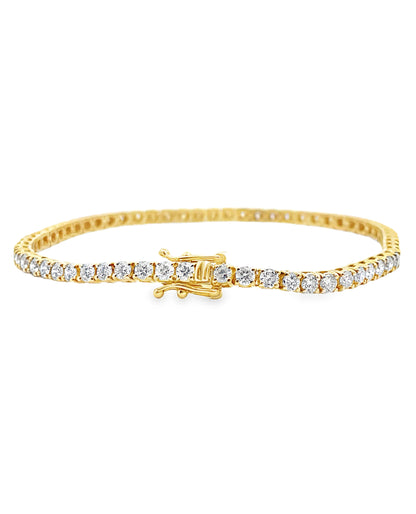 14K Yellow Gold Tennis Bracelet
