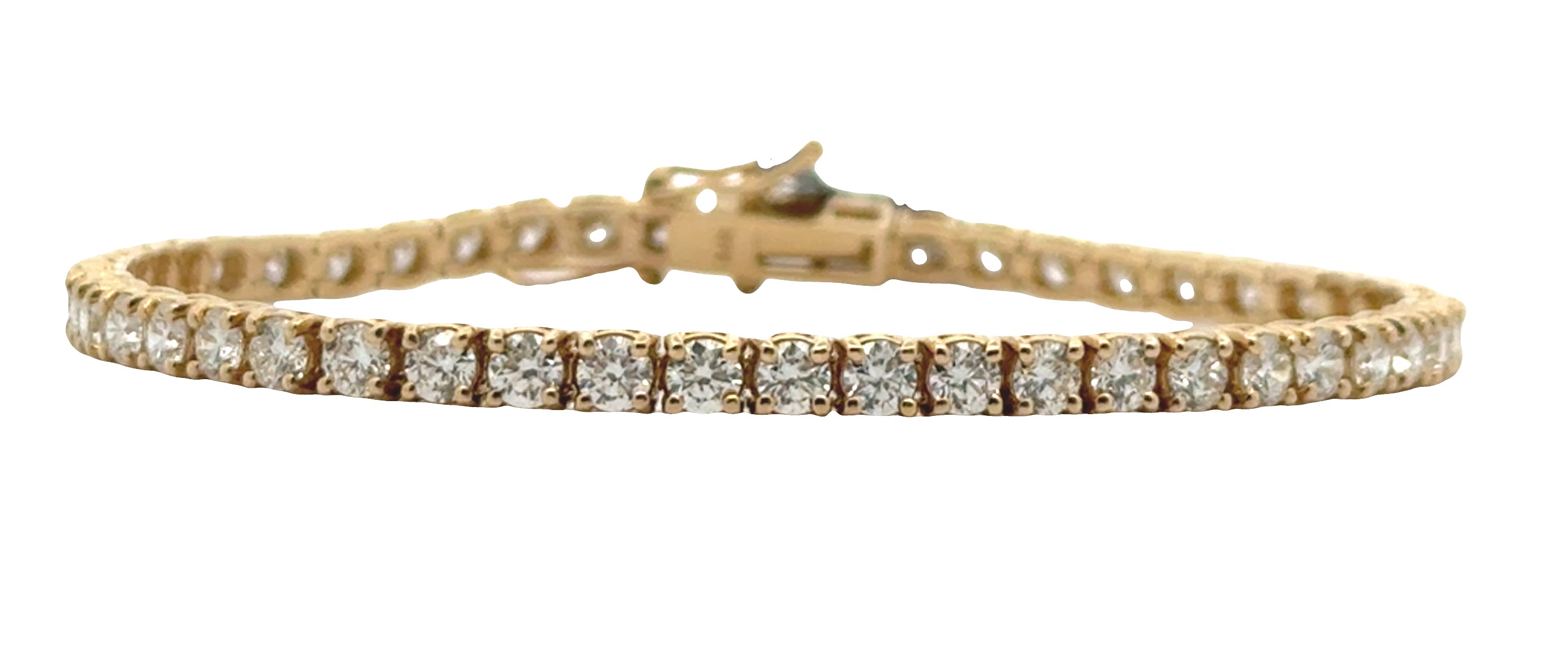 14K Yellow Gold Tennis Bracelet - 5.57 carats