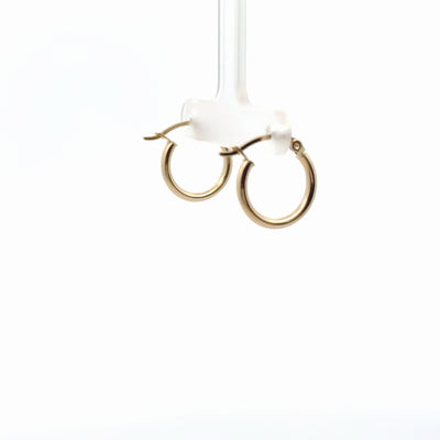 14K yellow gold hoop earrings - 1.10 grams