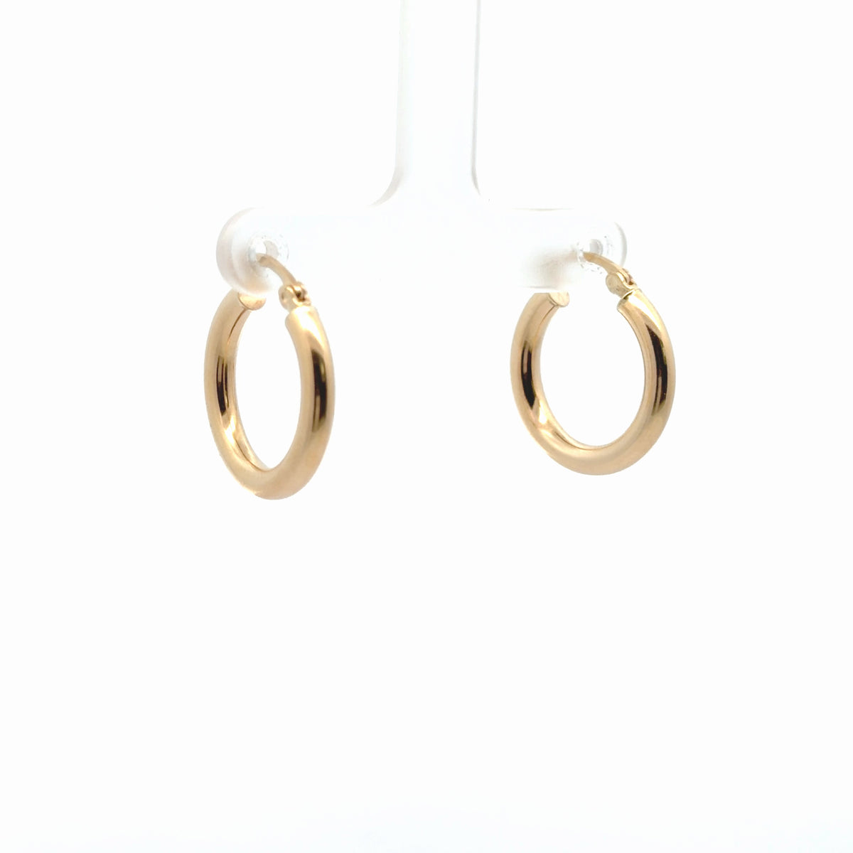 14K yellow gold hoop earrings - 1.90 grams