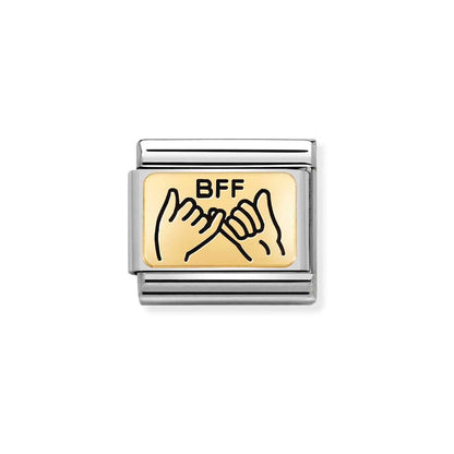 Nomination Composable 030166/04 Classic Plates BFF Hands