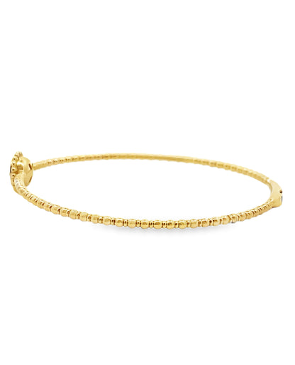 14K Yellow Gold Diamond Bangle Bracelet