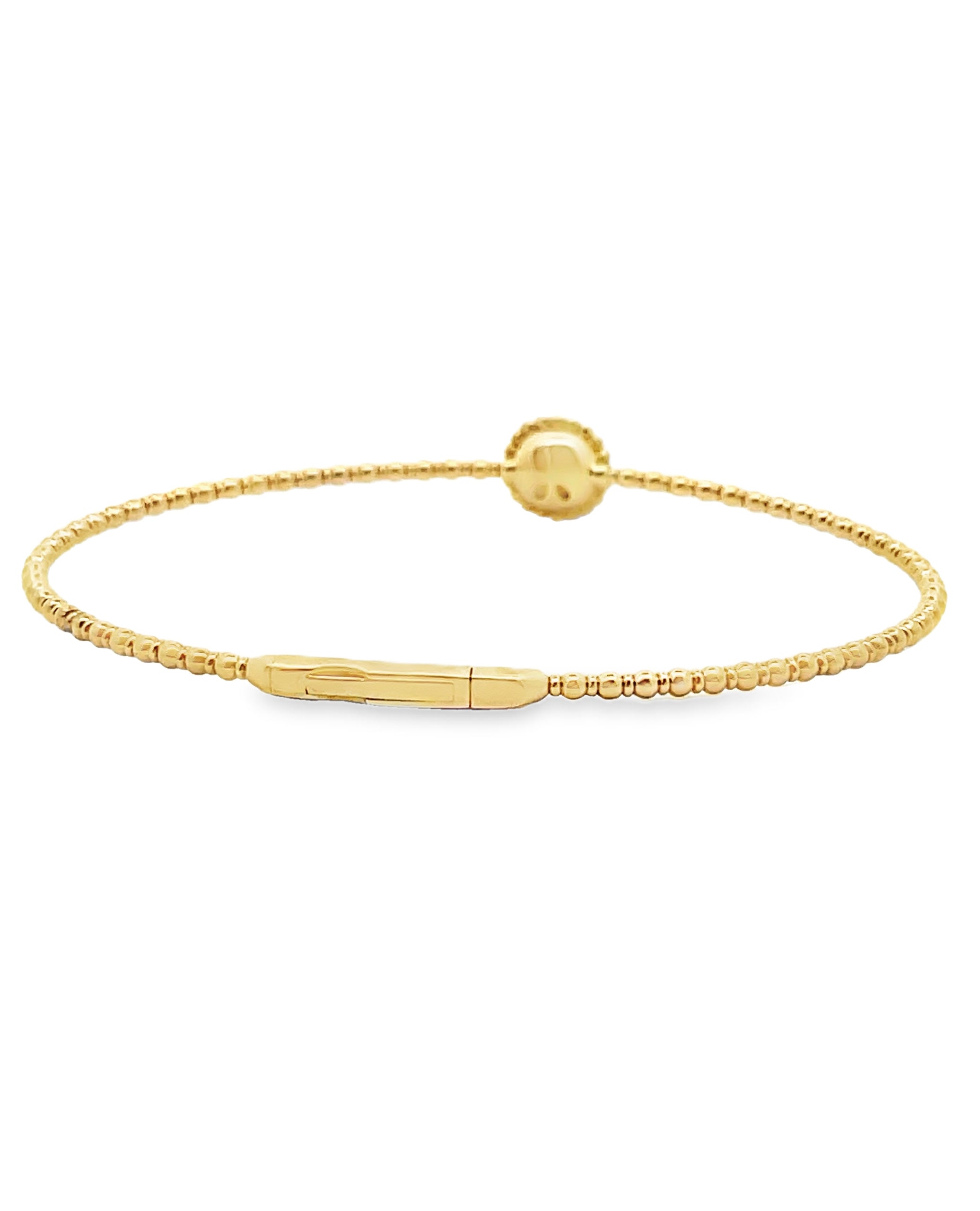 14K Yellow Gold Diamond Bangle Bracelet