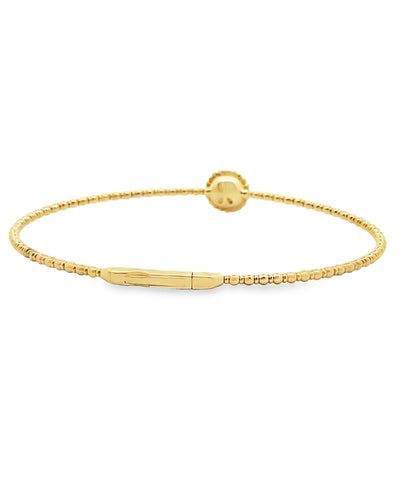 14K Yellow Gold Diamond Bangle Bracelet