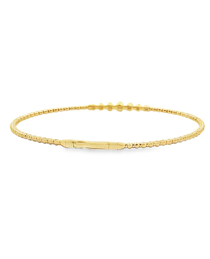 14K Yellow Gold Diamond Bangle Bracelet