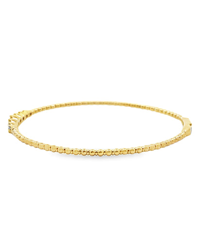 14K Yellow Gold Diamond Bangle Bracelet