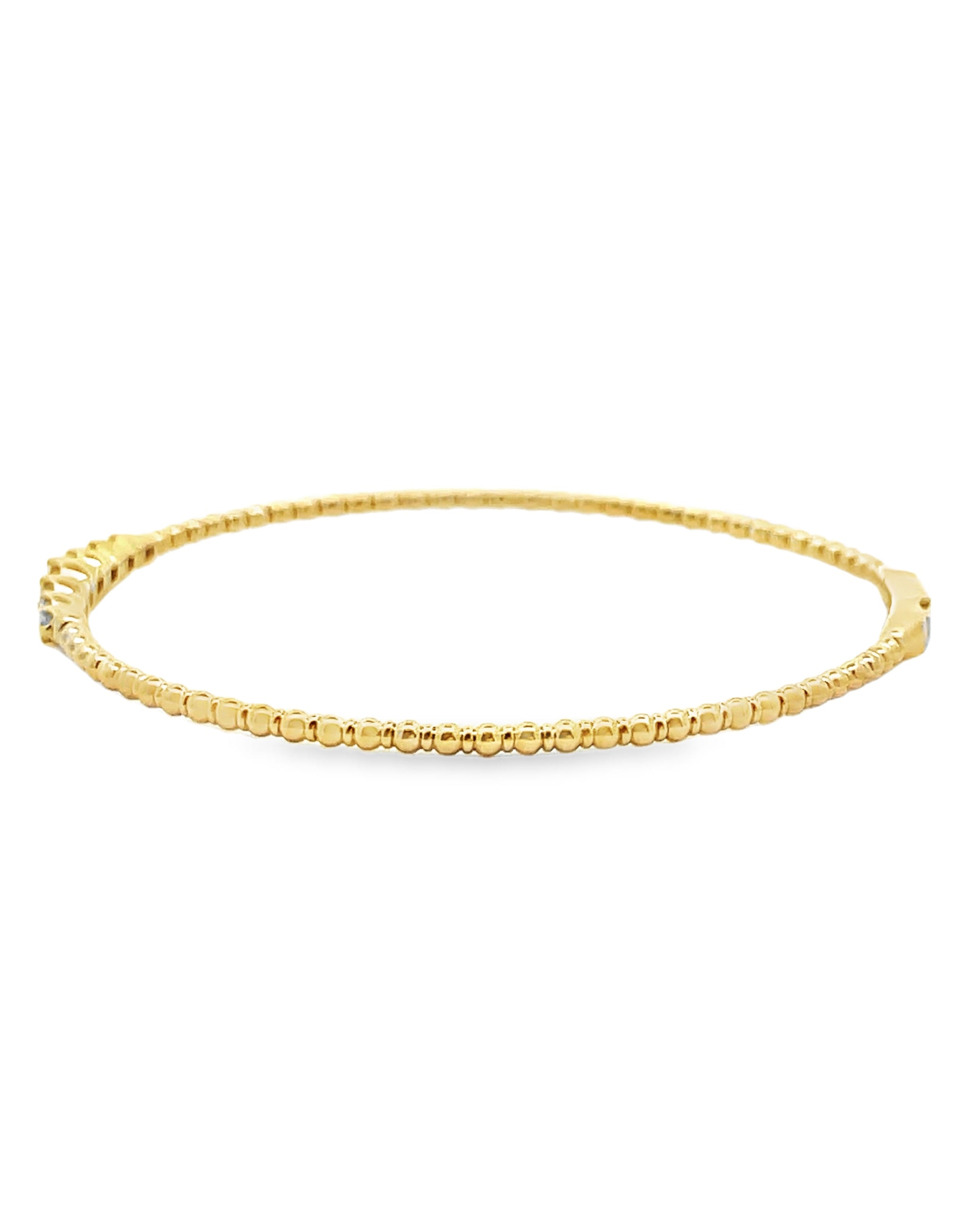 14K Yellow Gold Diamond Bangle Bracelet
