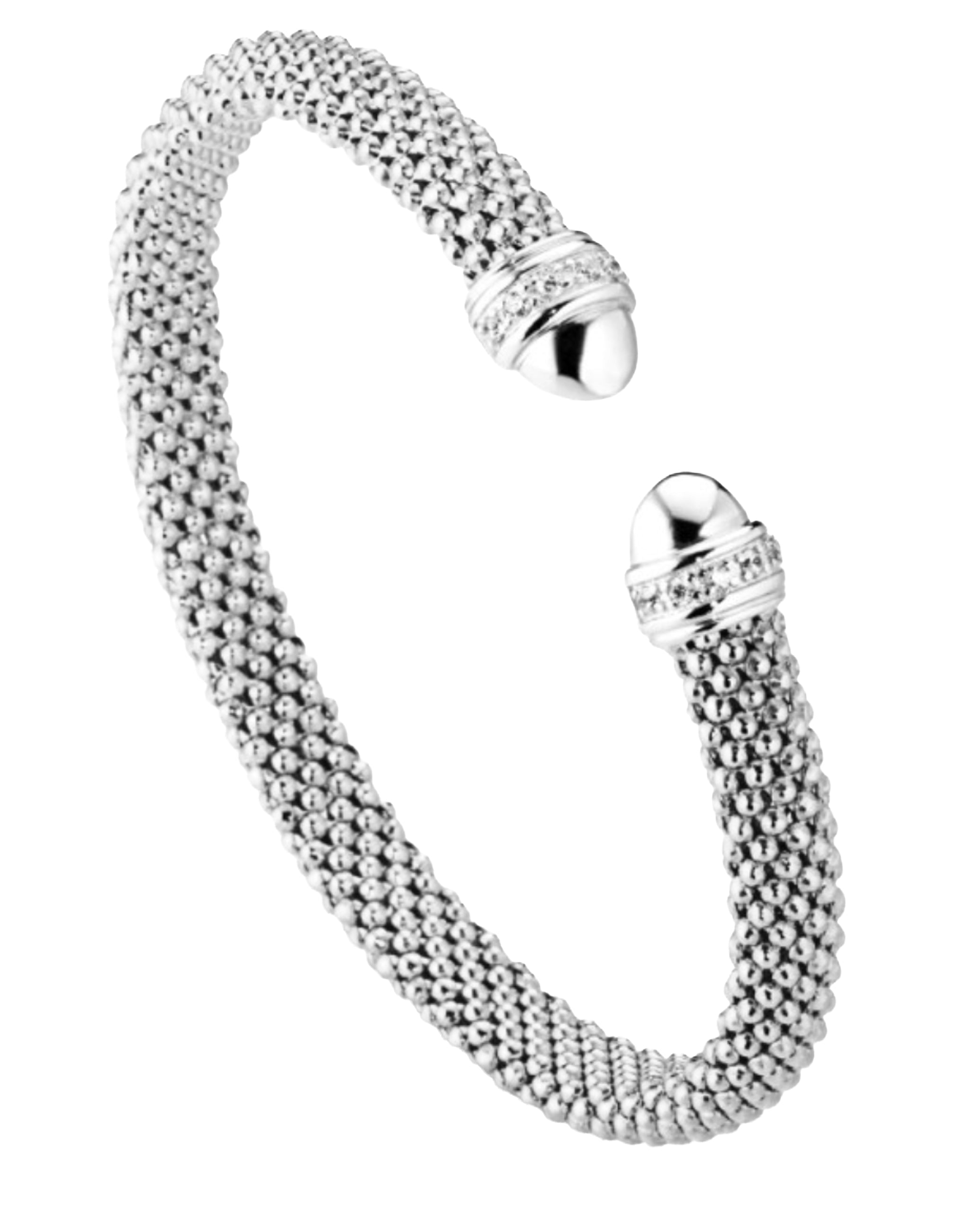 Marcello Pane BRFO 080 Sterling Silver Cuff Bangle Bracelet