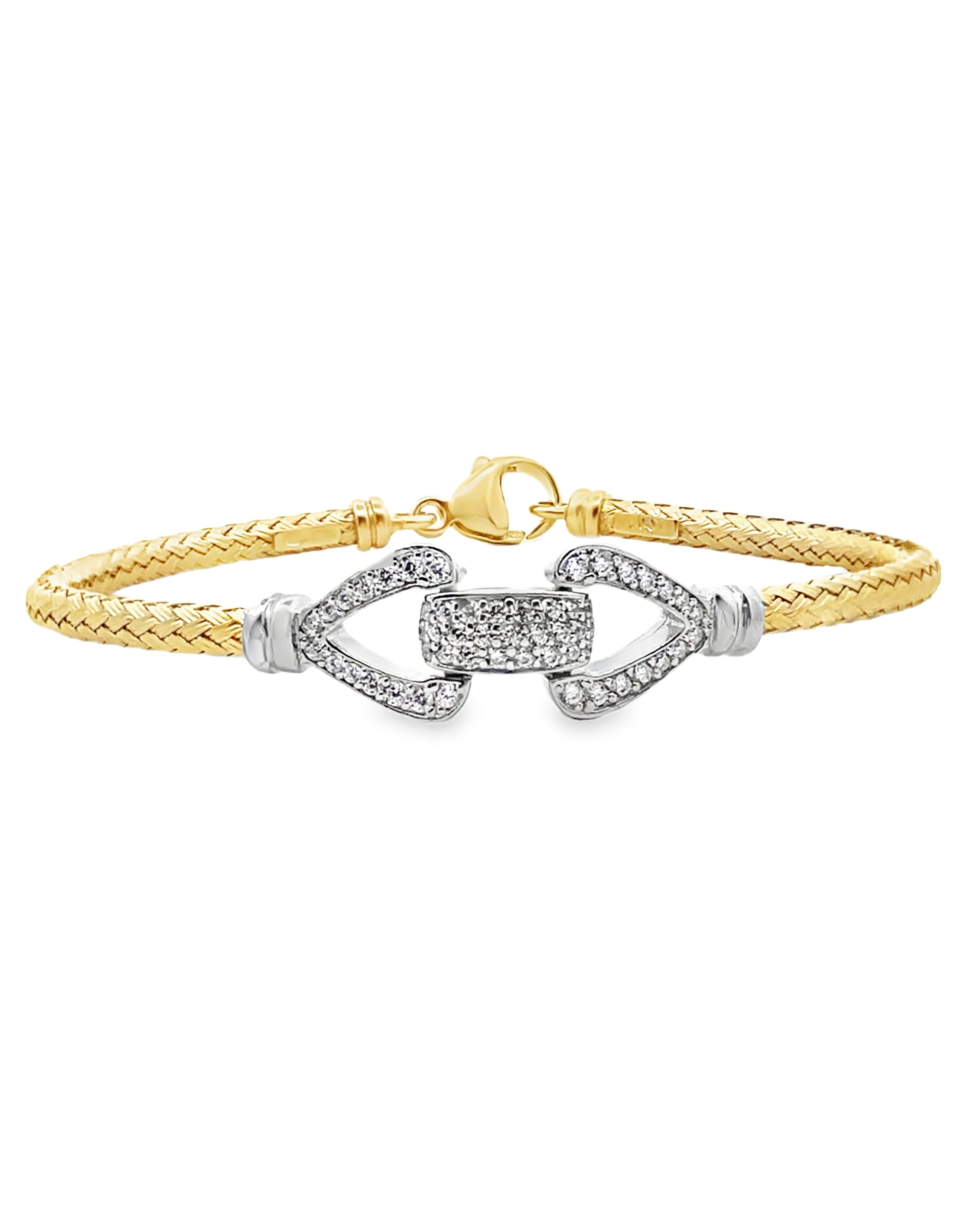 Marcello Pane BRFO 236G Sterling Silver Interlocking Bangle Bracelet