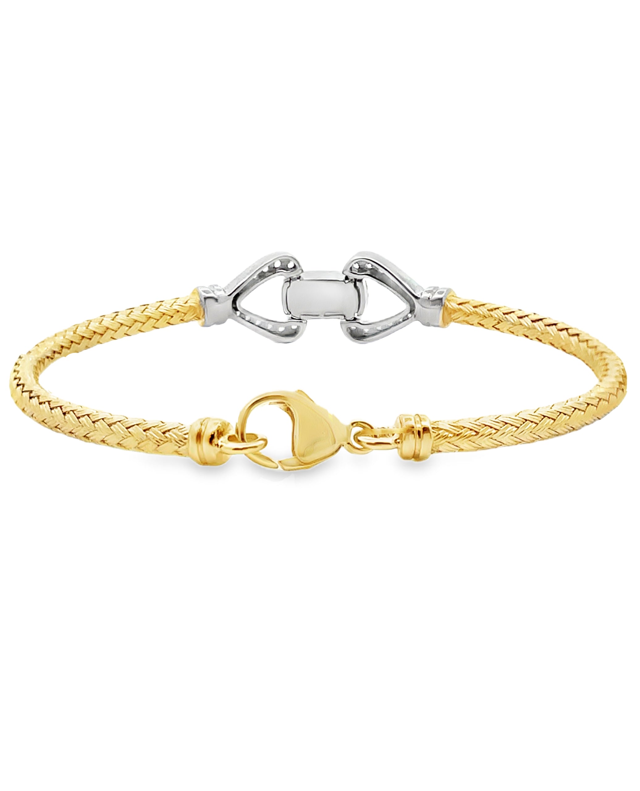 Marcello Pane BRFO 236G Sterling Silver Interlocking Bangle Bracelet