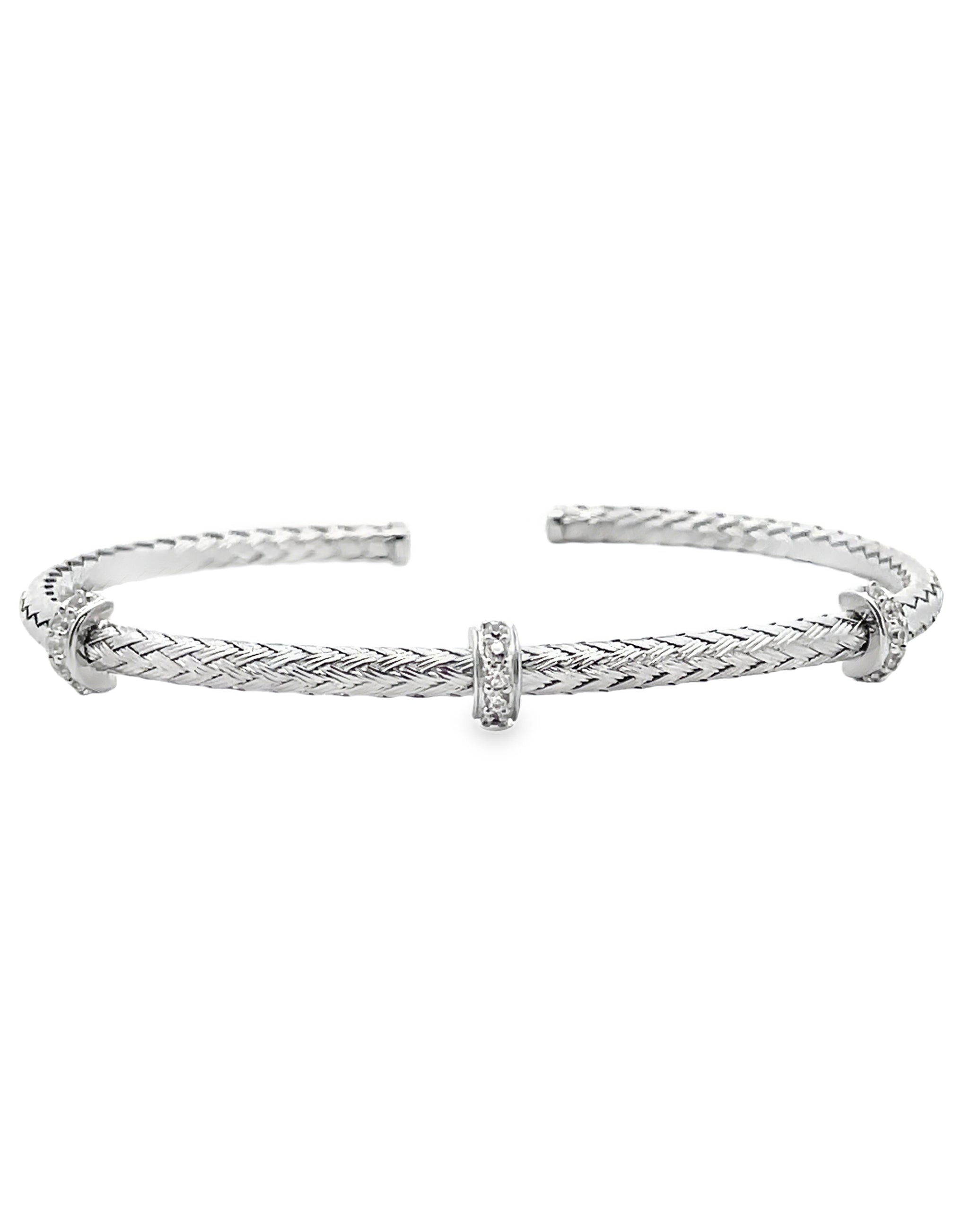 Marcello Pane BRFO 290G Sterling Silver Cuff Bangle Bracelet