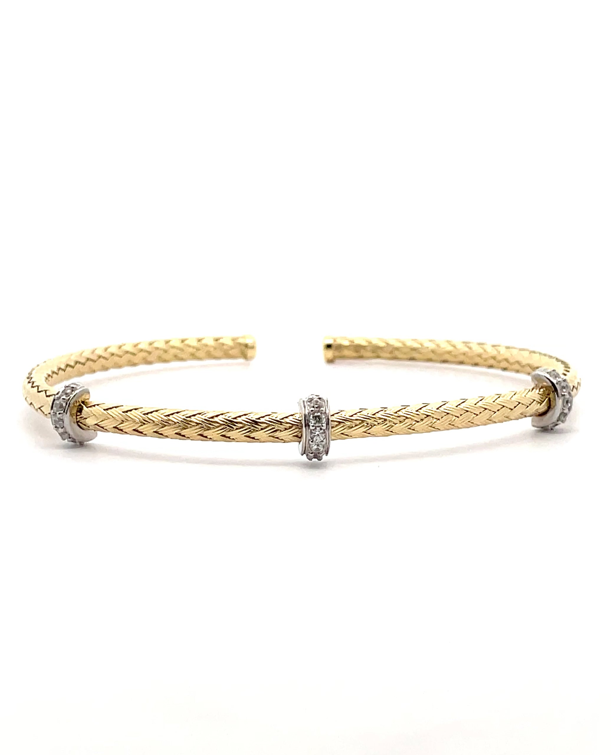 Marcello Pane BRFO 290G Sterling Silver Cuff Bangle Bracelet With